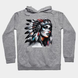 Native American, Beauty, Wild Rose | Catsie Cat Hoodie